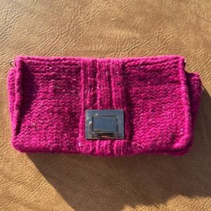 Sutton Pink Knit Clutch wallet bag women’s